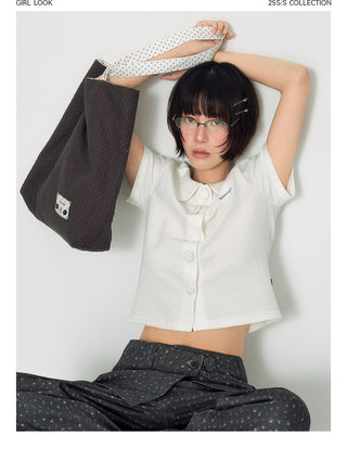 [TAKEANAP] waffle collar tee