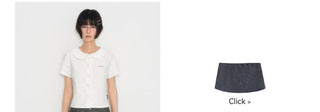 [TAKEANAP] waffle collar tee