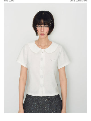 [TAKEANAP] waffle collar tee