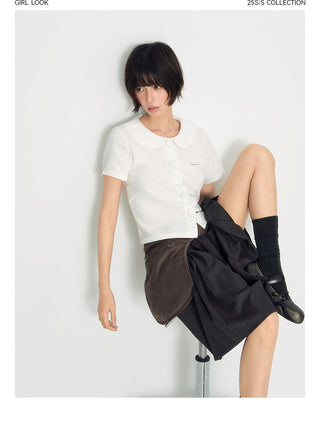 [TAKEANAP] waffle collar tee