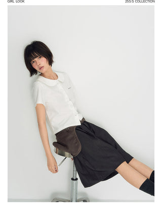 [TAKEANAP] waffle collar tee