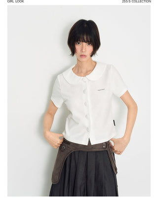[TAKEANAP] waffle collar tee