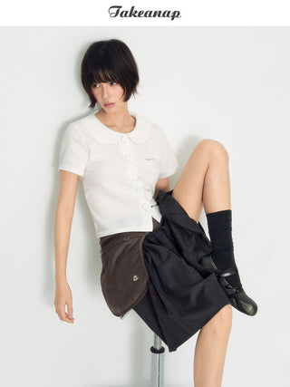 [TAKEANAP] waffle collar tee