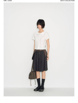 [TAKEANAP] waffle collar tee