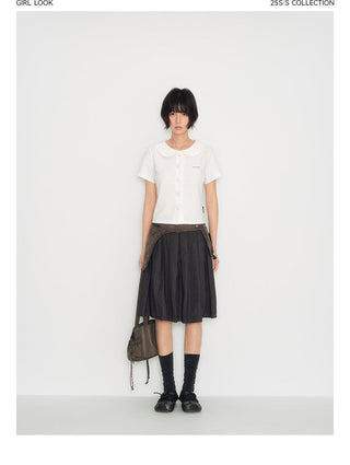 [TAKEANAP] waffle collar tee