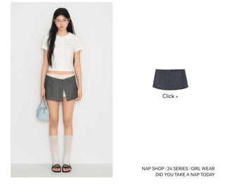 [TAKEANAP] waffle collar tee