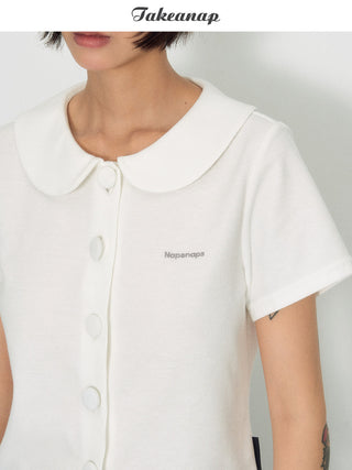 [TAKEANAP] waffle collar tee