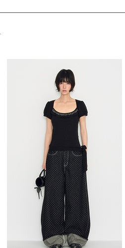 [TAKEANAP] polka dot jeans