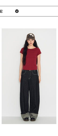 [TAKEANAP] polka dot jeans