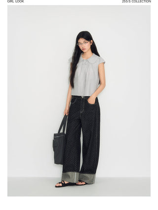 [TAKEANAP] polka dot jeans