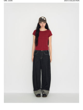 [TAKEANAP] polka dot jeans