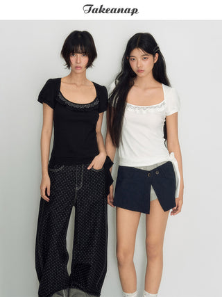 [TAKEANAP] polka dot jeans