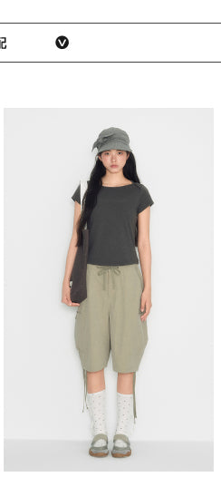 [TAKEANAP] pocket cropped pants