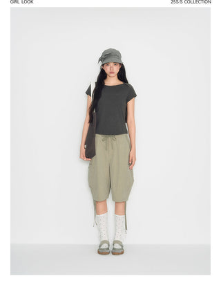 [TAKEANAP] pocket cropped pants
