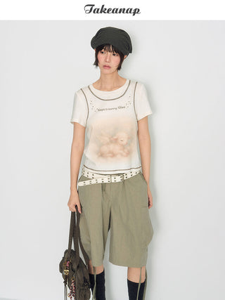 [TAKEANAP] pocket cropped pants