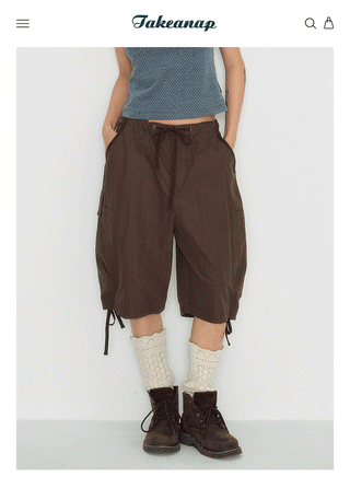 [TAKEANAP] pocket cropped pants