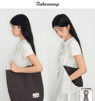 [TAKEANAP] dots canvas bag