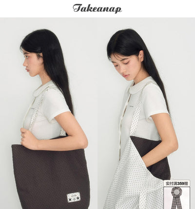 [TAKEANAP] dots canvas bag