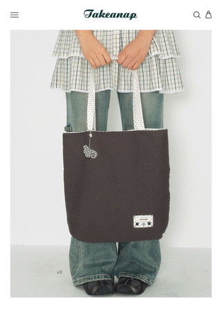 [TAKEANAP] dots canvas bag
