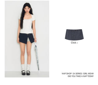 [TAKEANAP] polka dot lace tee