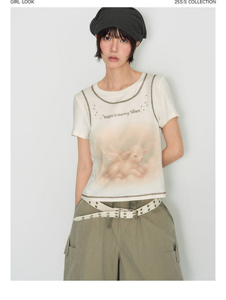 [TAKEANAP] lamb printed tee