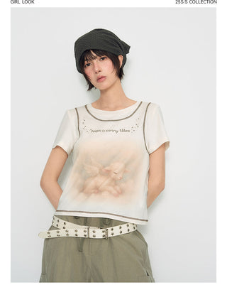 [TAKEANAP] lamb printed tee