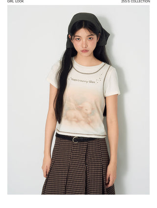 [TAKEANAP] lamb printed tee