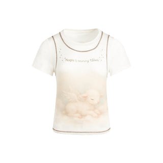 [TAKEANAP] lamb printed tee