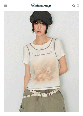 [TAKEANAP] lamb printed tee