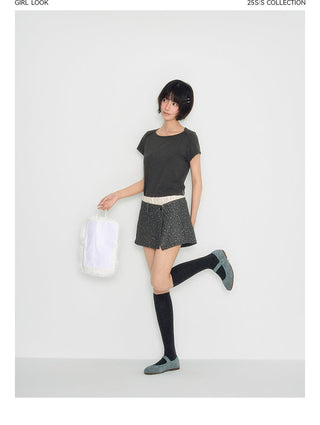 [TAKEANAP] letter flocked tee