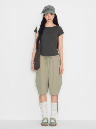 [TAKEANAP] letter flocked tee