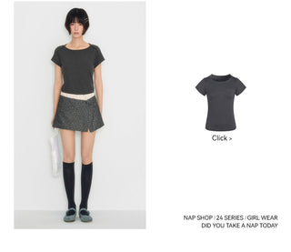 [TAKEANAP] slit workwear skirt