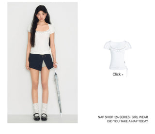 [TAKEANAP] slit workwear skirt