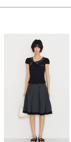 [TAKEANAP] plaid pleated skirt