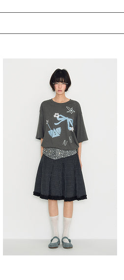 [TAKEANAP] plaid pleated skirt