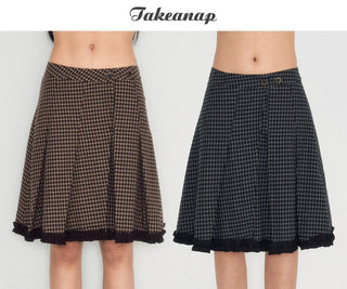[TAKEANAP] plaid pleated skirt