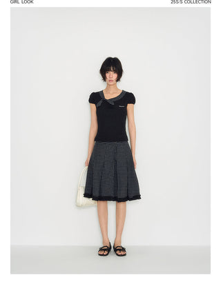 [TAKEANAP] plaid pleated skirt