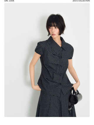 [TAKEANAP] plaid pleated skirt