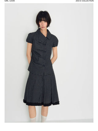 [TAKEANAP] plaid pleated skirt