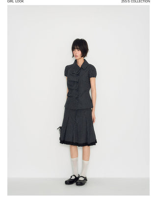 [TAKEANAP] plaid pleated skirt