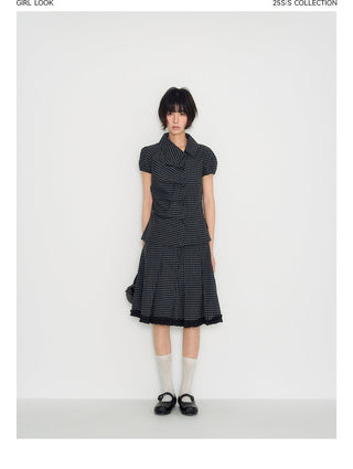 [TAKEANAP] plaid pleated skirt