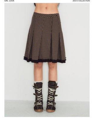 [TAKEANAP] plaid pleated skirt