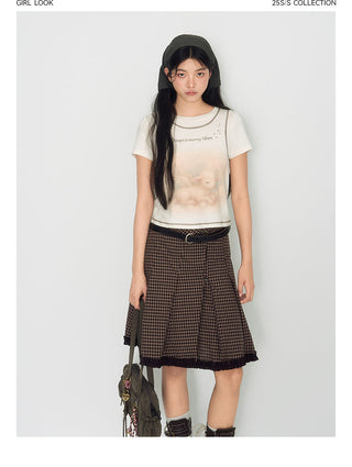 [TAKEANAP] plaid pleated skirt