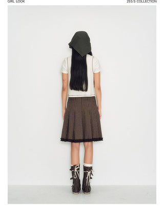 [TAKEANAP] plaid pleated skirt