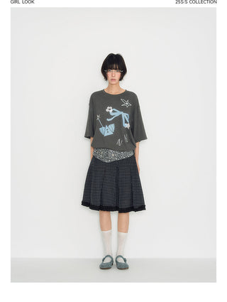 [TAKEANAP] plaid pleated skirt