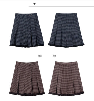 [TAKEANAP] plaid pleated skirt