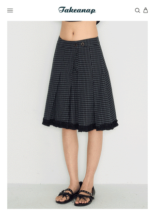 [TAKEANAP] plaid pleated skirt