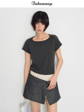 [TAKEANAP] slit workwear skirt
