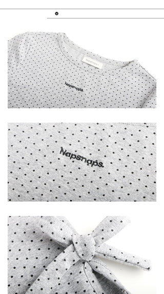 [TAKEANAP] polka dot bow tee