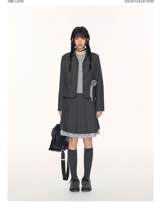 [TAKEANAP] polka dot bow tee